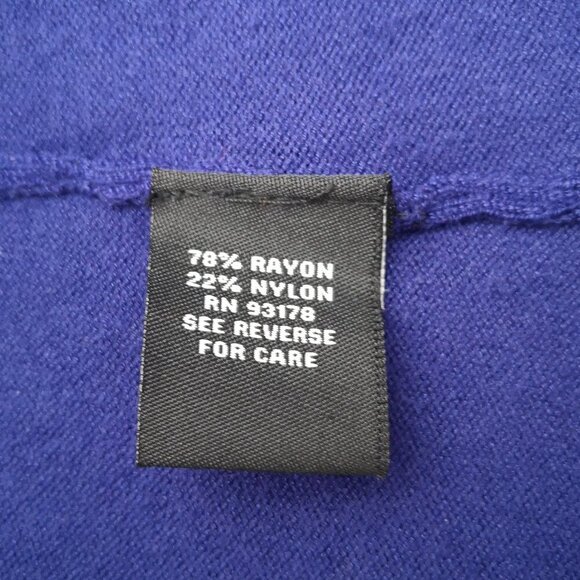 Premise Studio Ladies Size Large Purple 3/4 Sleeves Lightweight Open Cardigan - Picture 5 of 8